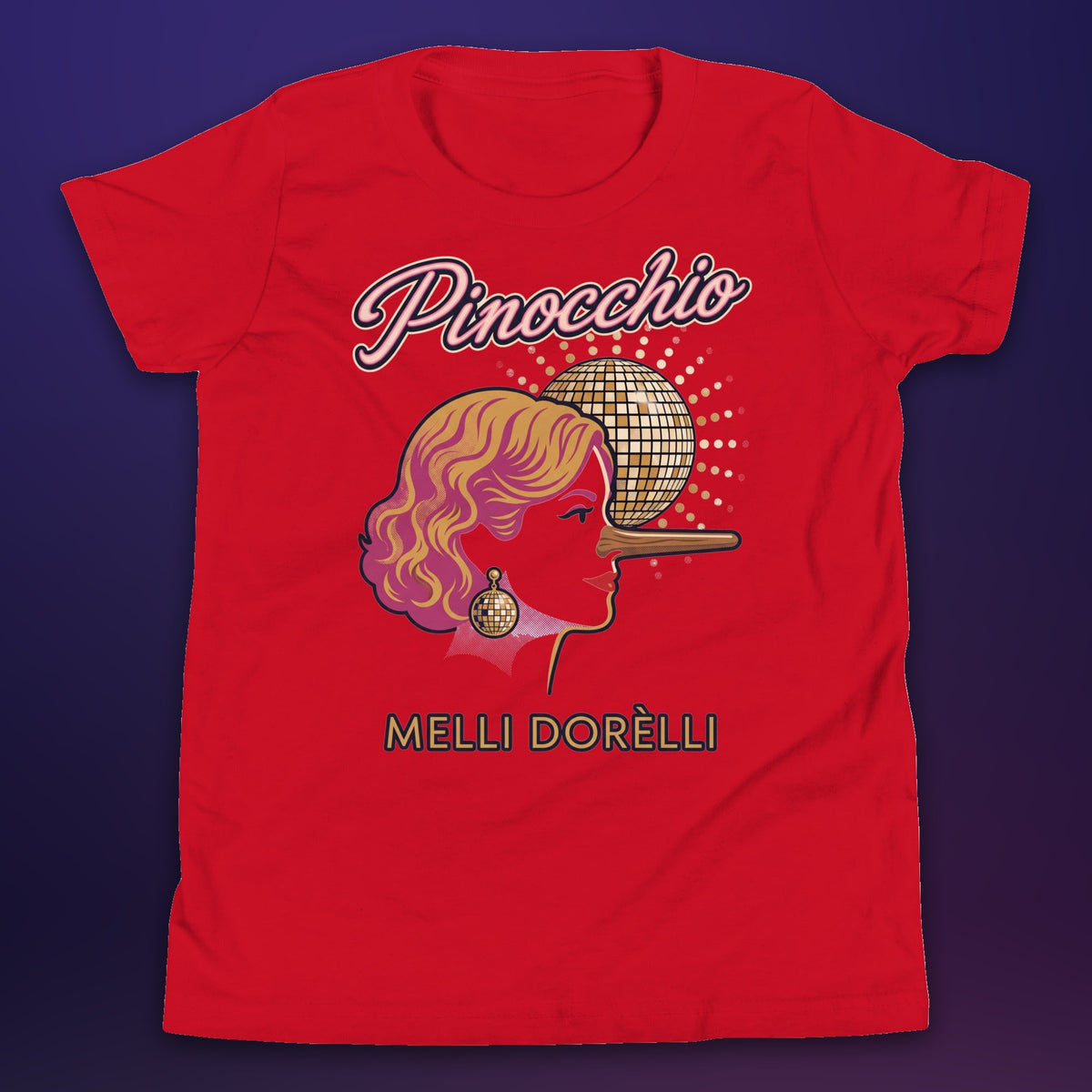 Melli Dorèlli – Pinocchio Kids Tee — Red