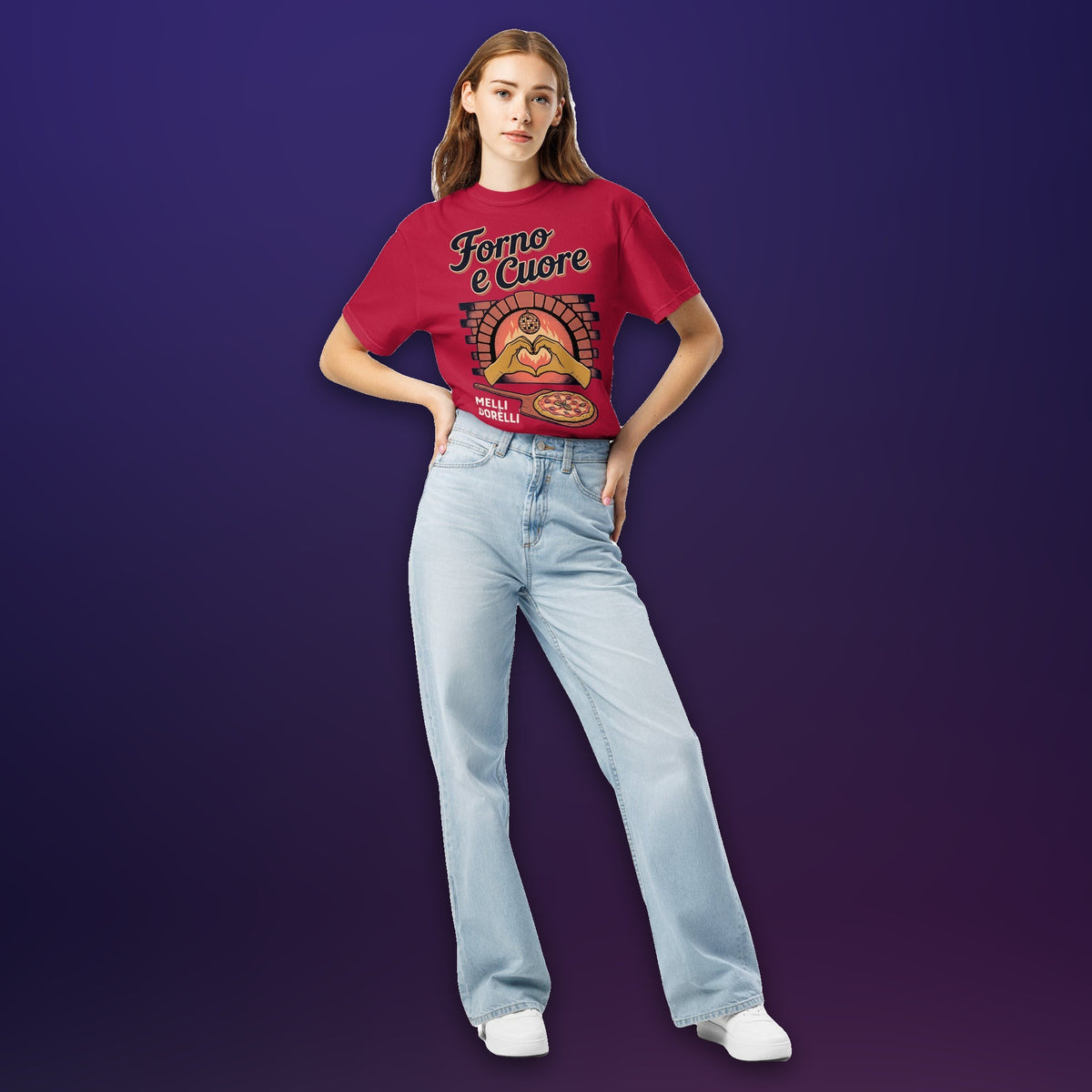 Melli Dorèlli – Forno e Cuore Tee — Red
