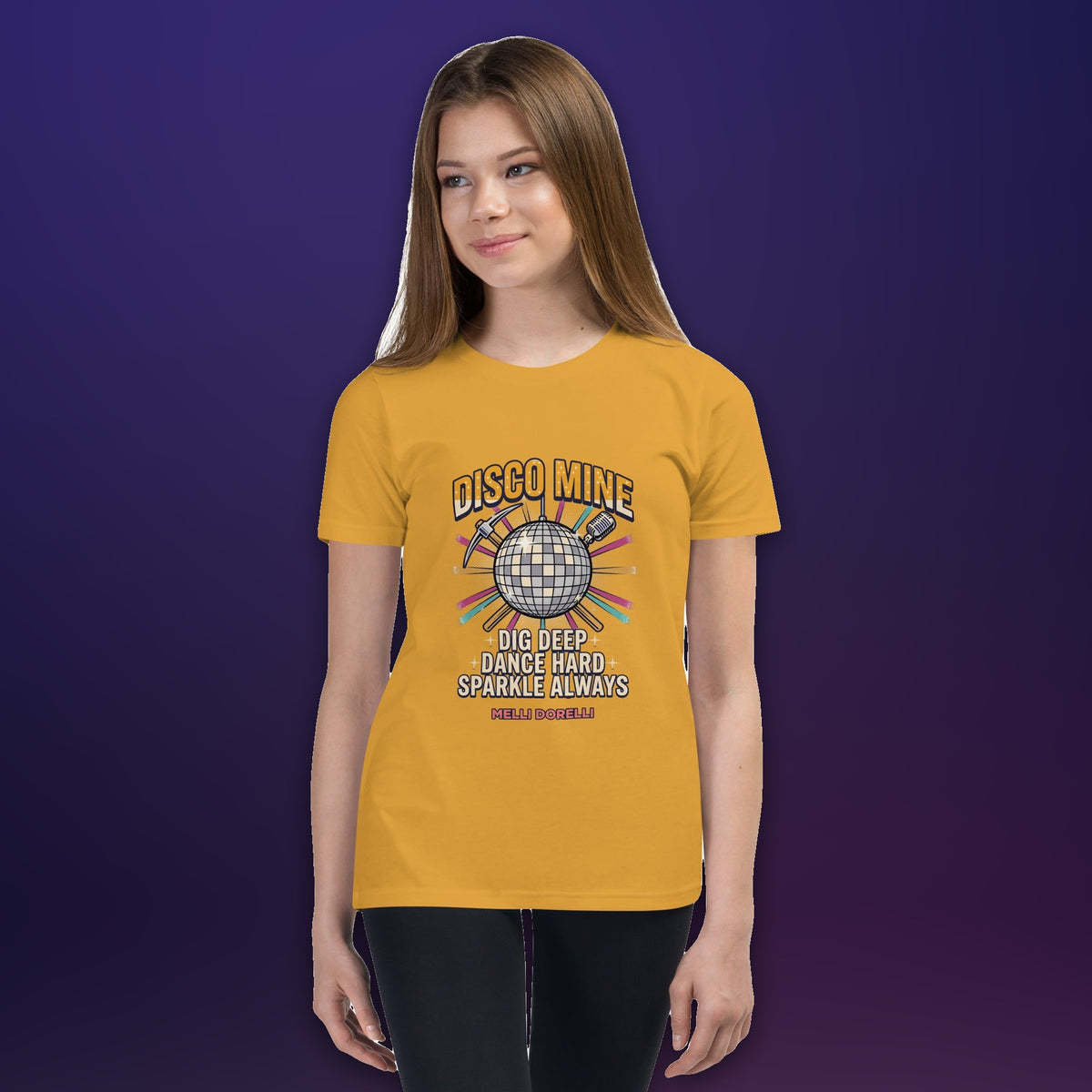 Melli Dorèlli – Disco Mine Kids Tee — Mustard