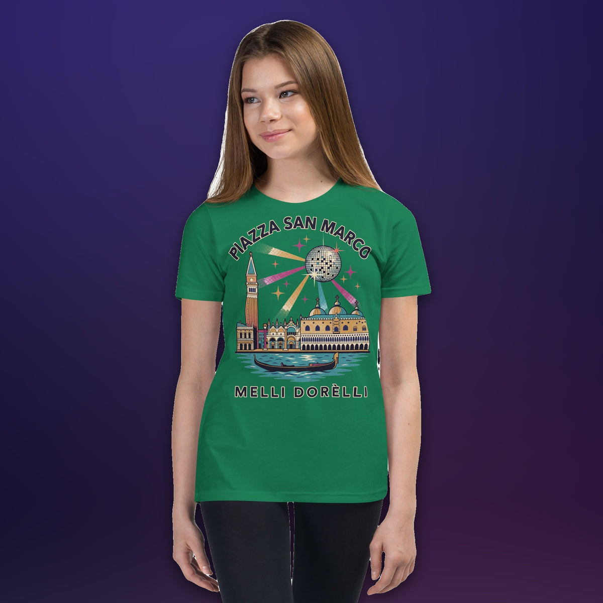 Melli Dorèlli – Piazza San Marco Kids Tee — Kelly