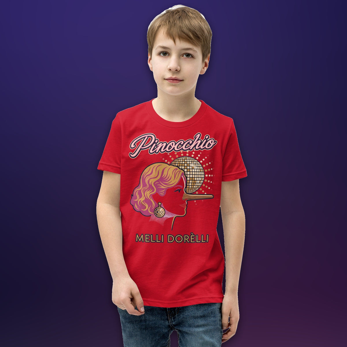 Melli Dorèlli – Pinocchio Kids Tee — Red