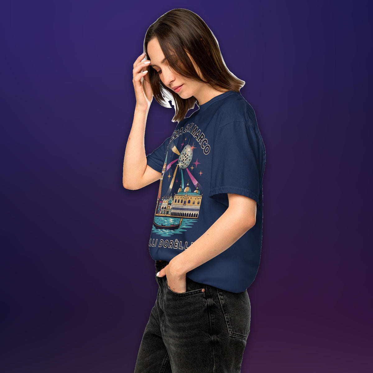 Melli Dorèlli – Piazza San Marco Tee — True Navy