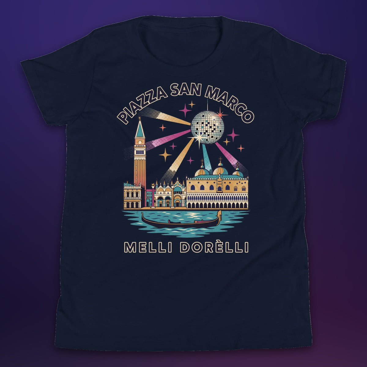 Melli Dorèlli – Piazza San Marco Kids Tee — Navy