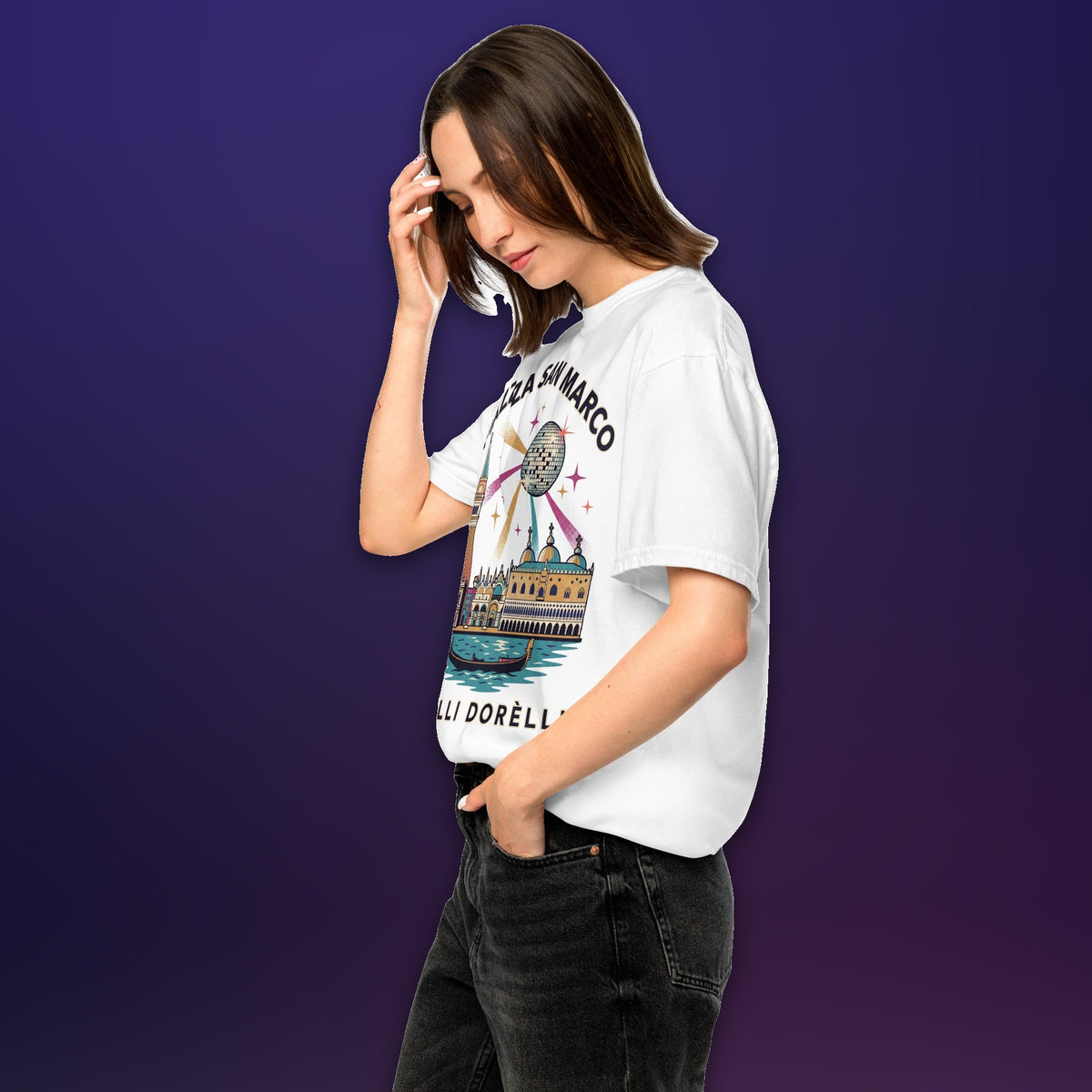 Melli Dorèlli – Piazza San Marco Tee — White