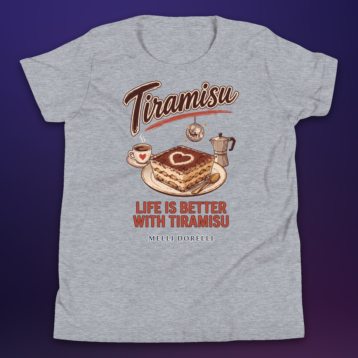 Melli Dorèlli – Tiramisu Kids Tee — Athletic Heather