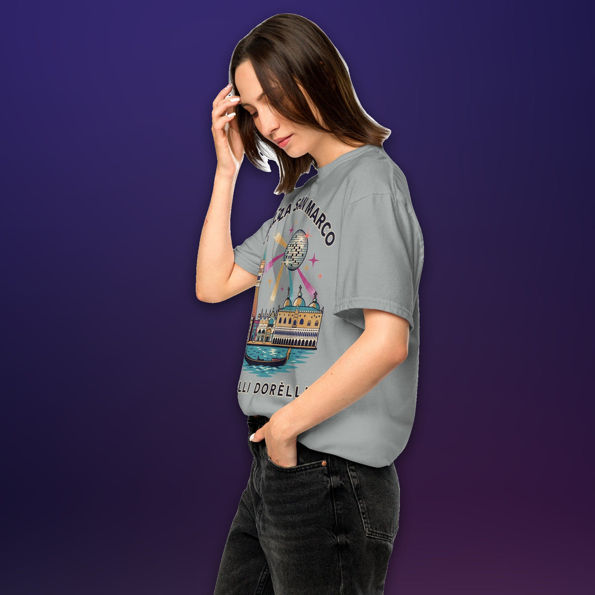 Melli Dorèlli – Piazza San Marco Tee — Granite