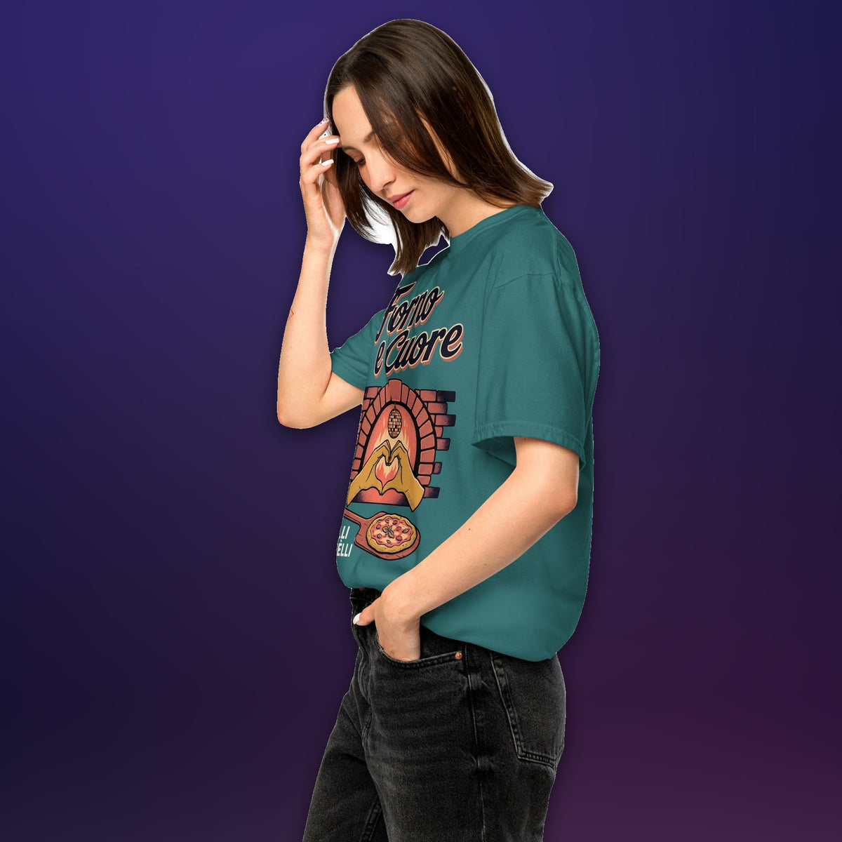 Melli Dorèlli – Forno e Cuore Tee — Emerald