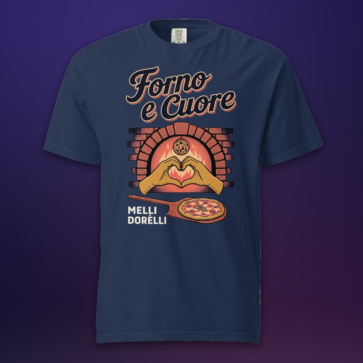 Melli Dorèlli – Forno e Cuore Tee — True Navy