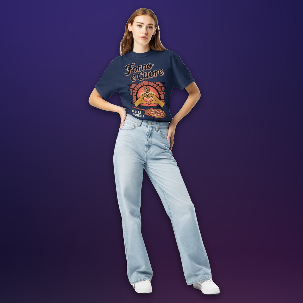 Melli Dorèlli – Forno e Cuore Tee — True Navy