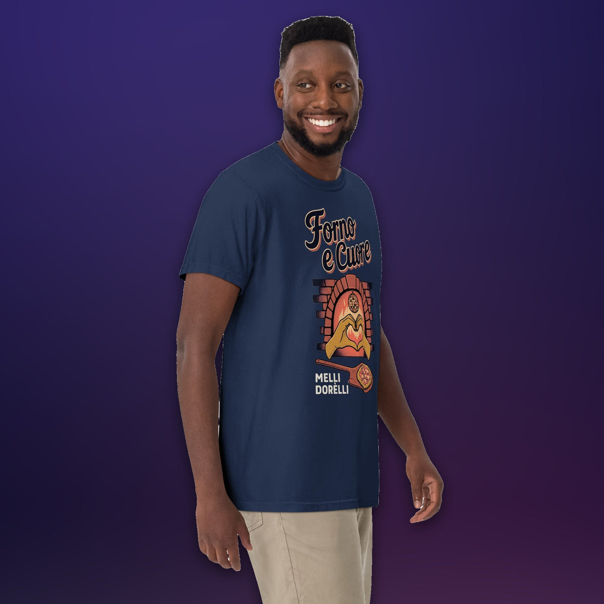 Melli Dorèlli – Forno e Cuore Tee — True Navy
