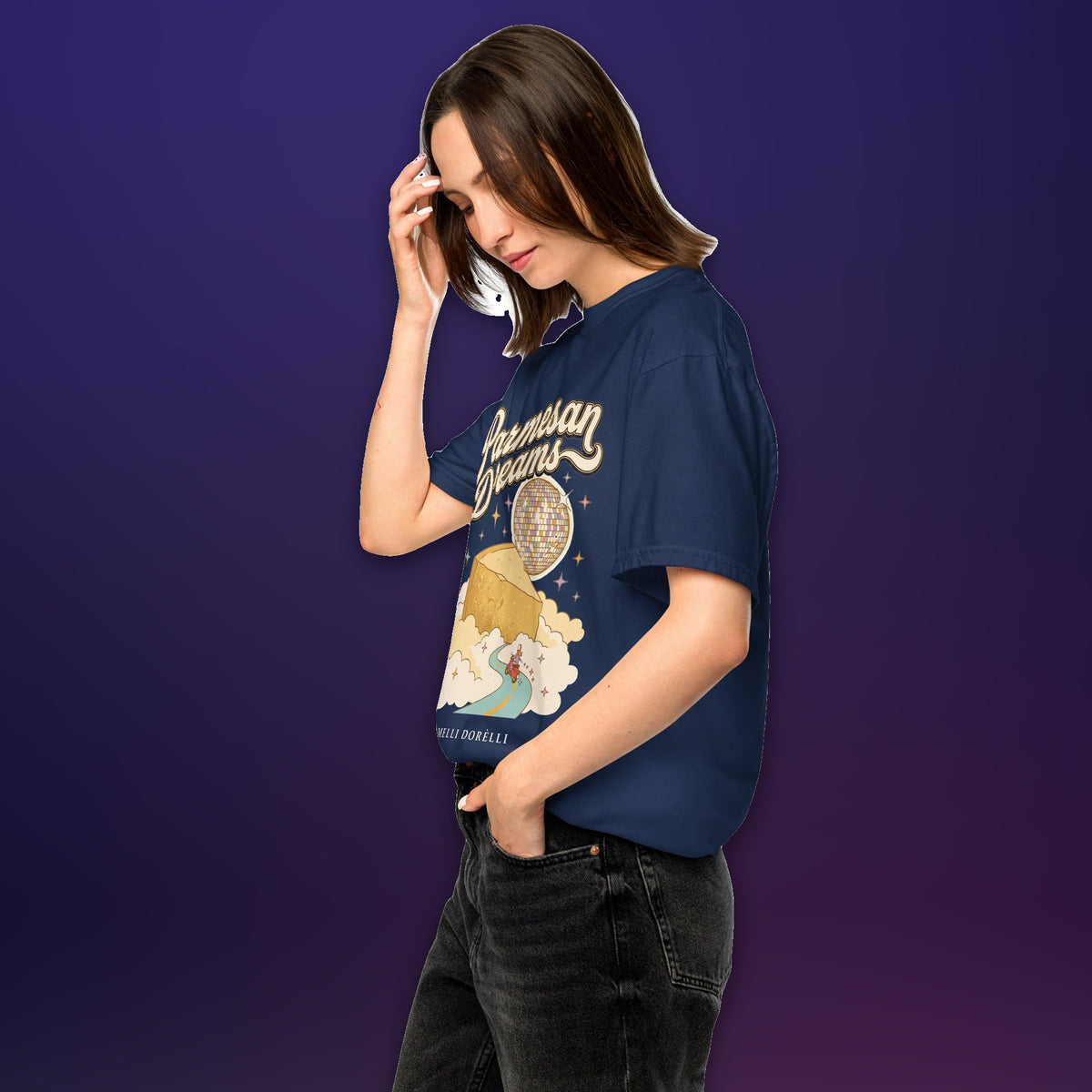 Melli Dorèlli – Parmesan Dreams Tee — True Navy