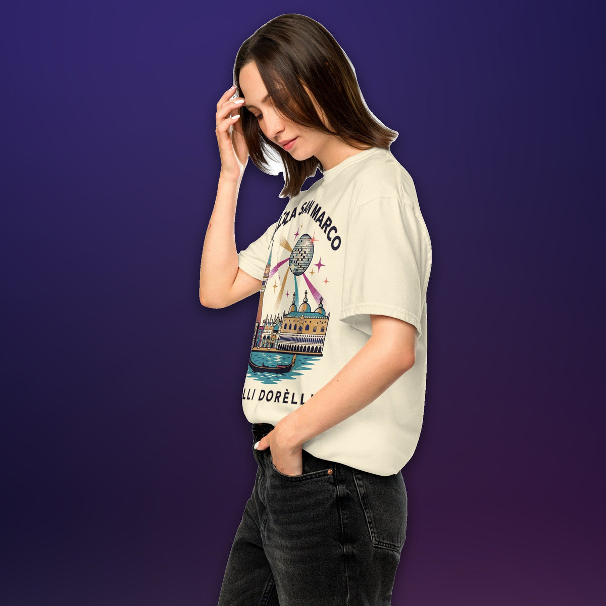 Melli Dorèlli – Piazza San Marco Tee — Ivory