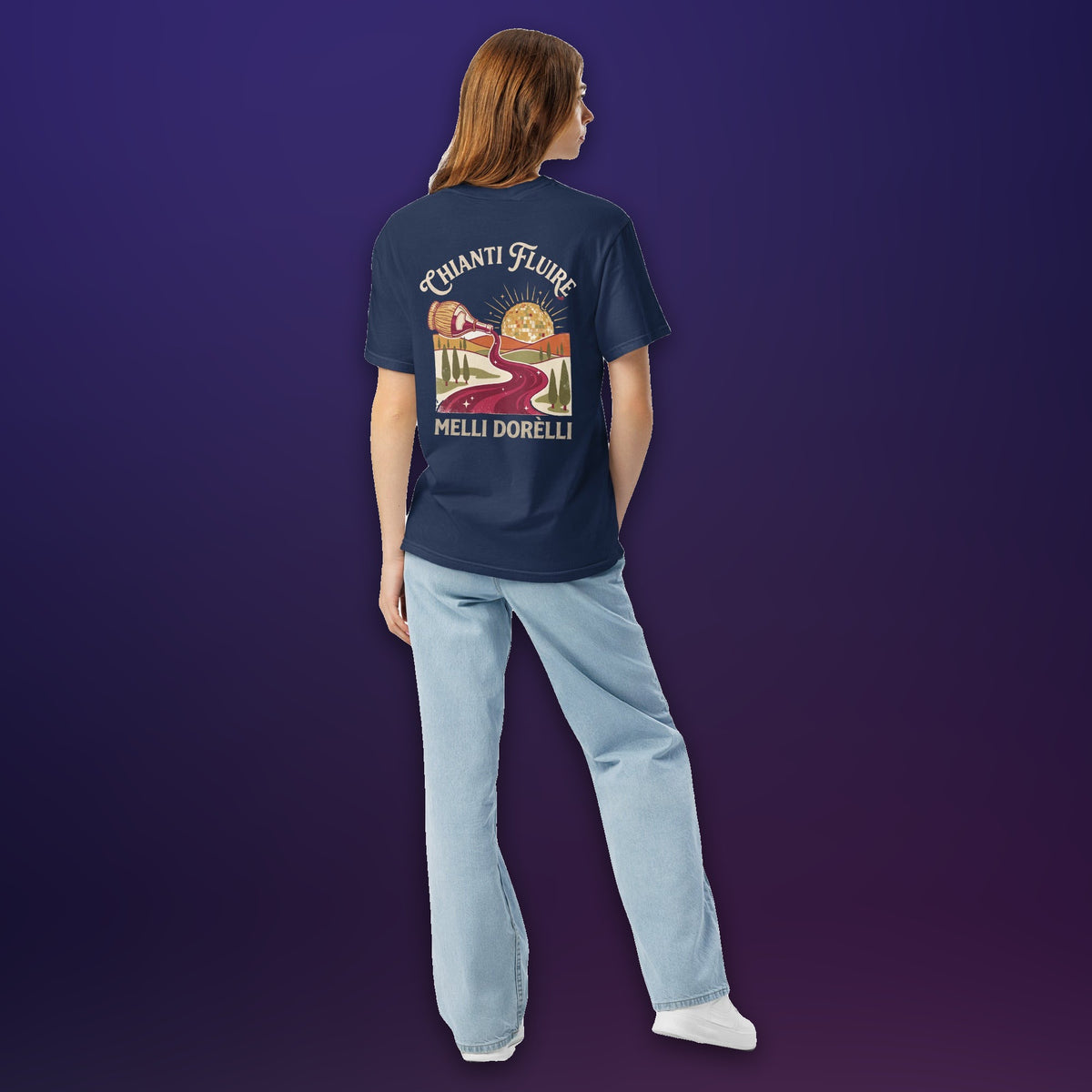 Melli Dorèlli – Chianti Fluire Tee — True Navy
