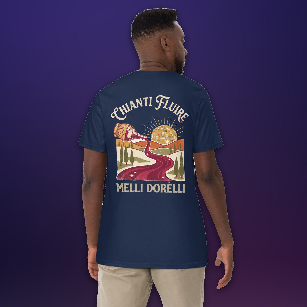 Melli Dorèlli – Chianti Fluire Tee — True Navy
