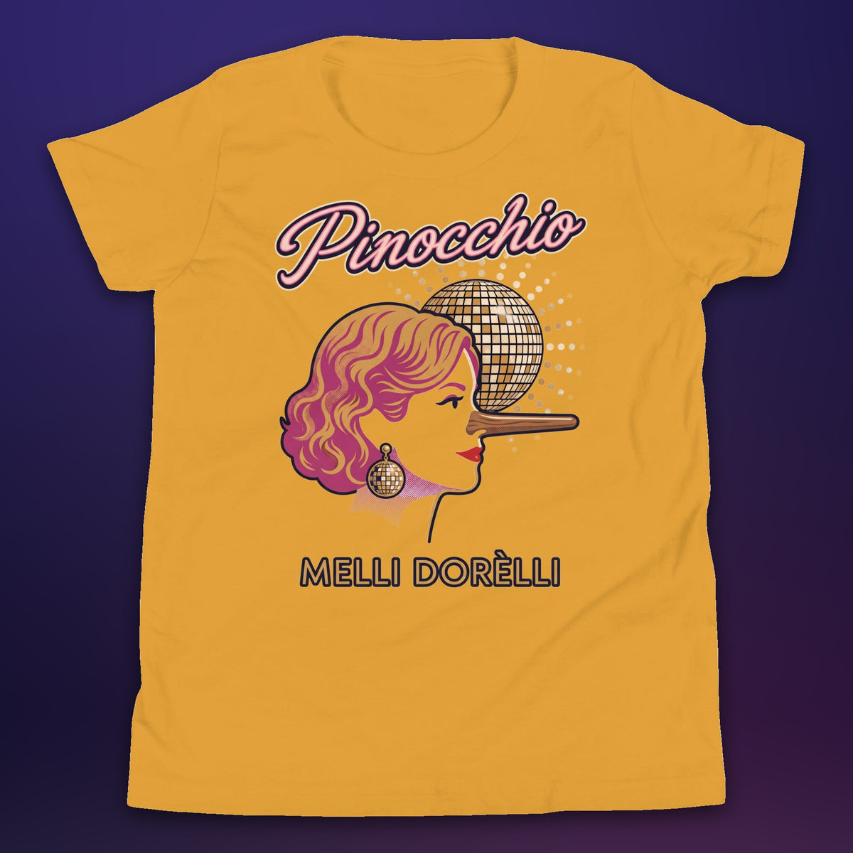 Melli Dorèlli – Pinocchio Kids Tee — Mustard