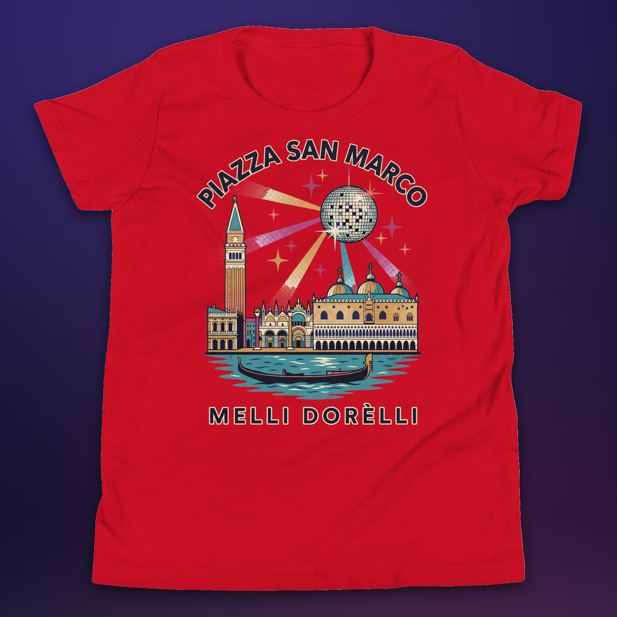 Melli Dorèlli – Piazza San Marco Kids Tee — Red