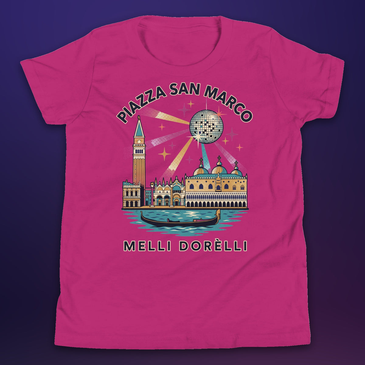 Melli Dorèlli – Piazza San Marco Kids Tee — Berry