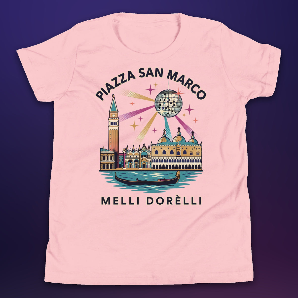 Melli Dorèlli – Piazza San Marco Kids Tee — Pink