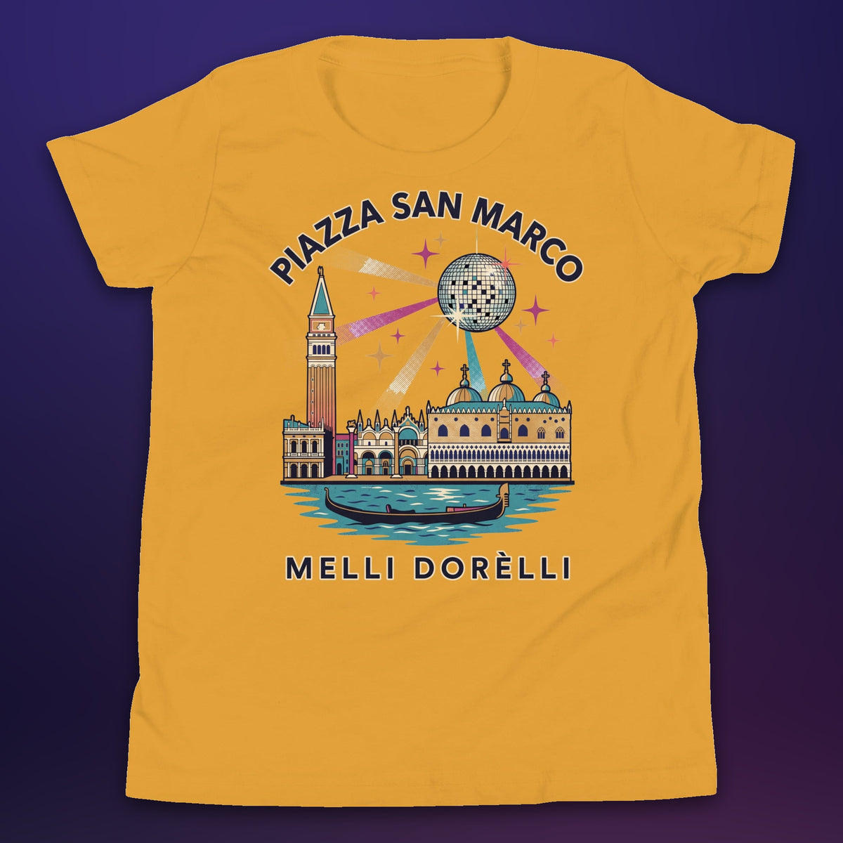 Melli Dorèlli – Piazza San Marco Kids Tee — Mustard