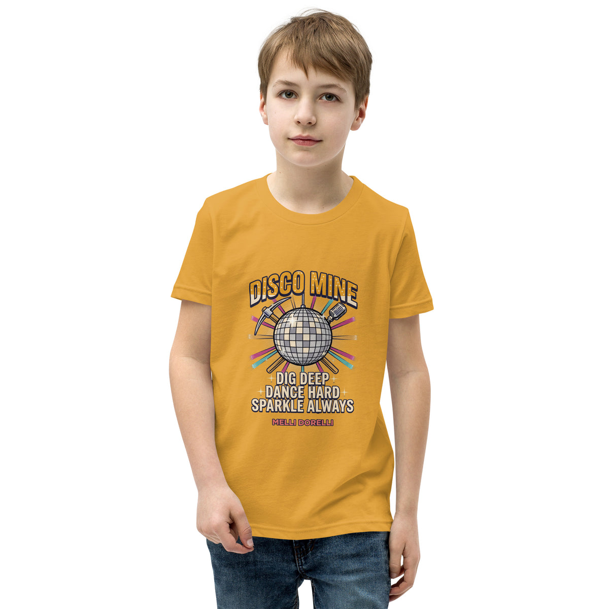 Melli Dorèlli – Disco Mine Kids Tee — Mustard