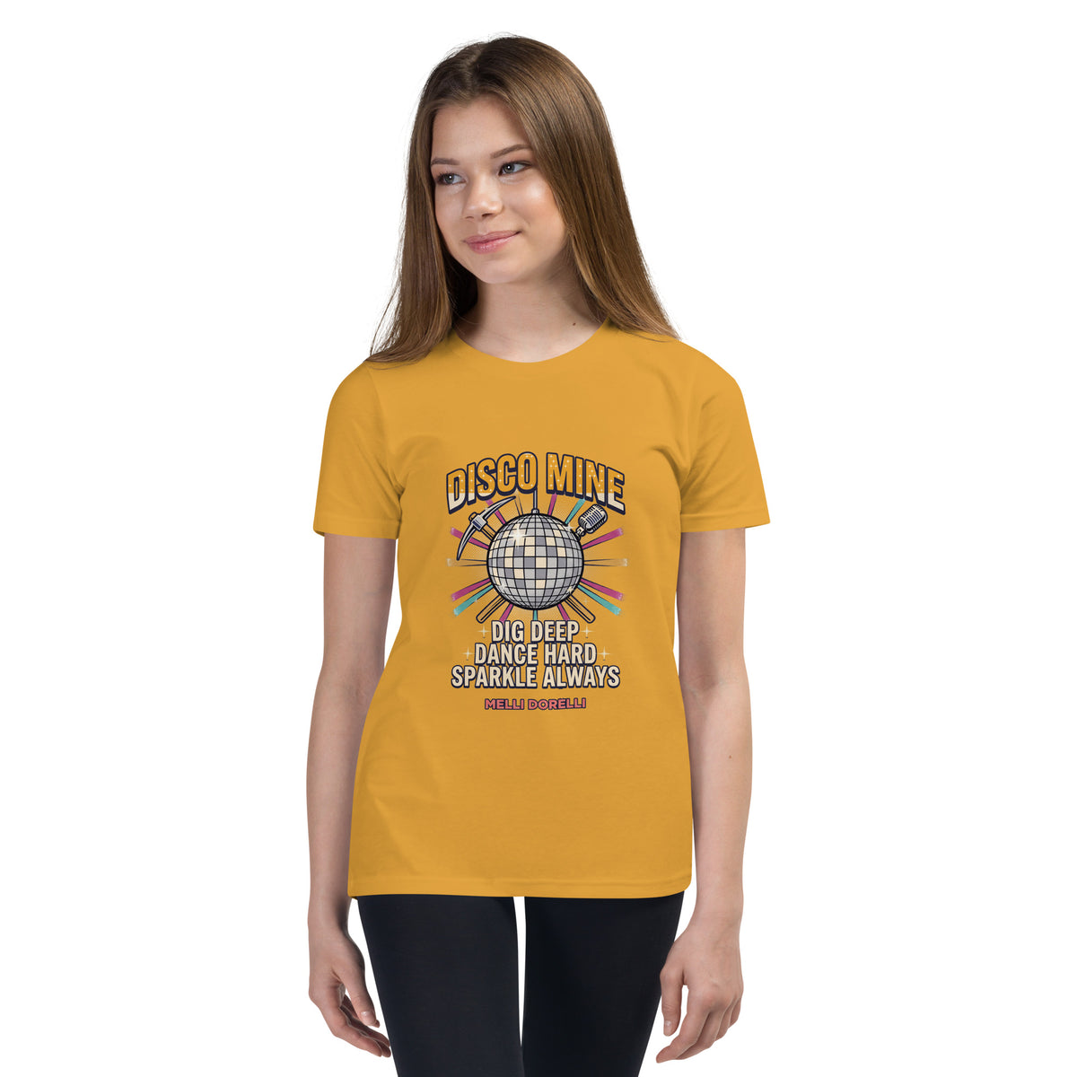 Melli Dorèlli – Disco Mine Kids Tee — Mustard