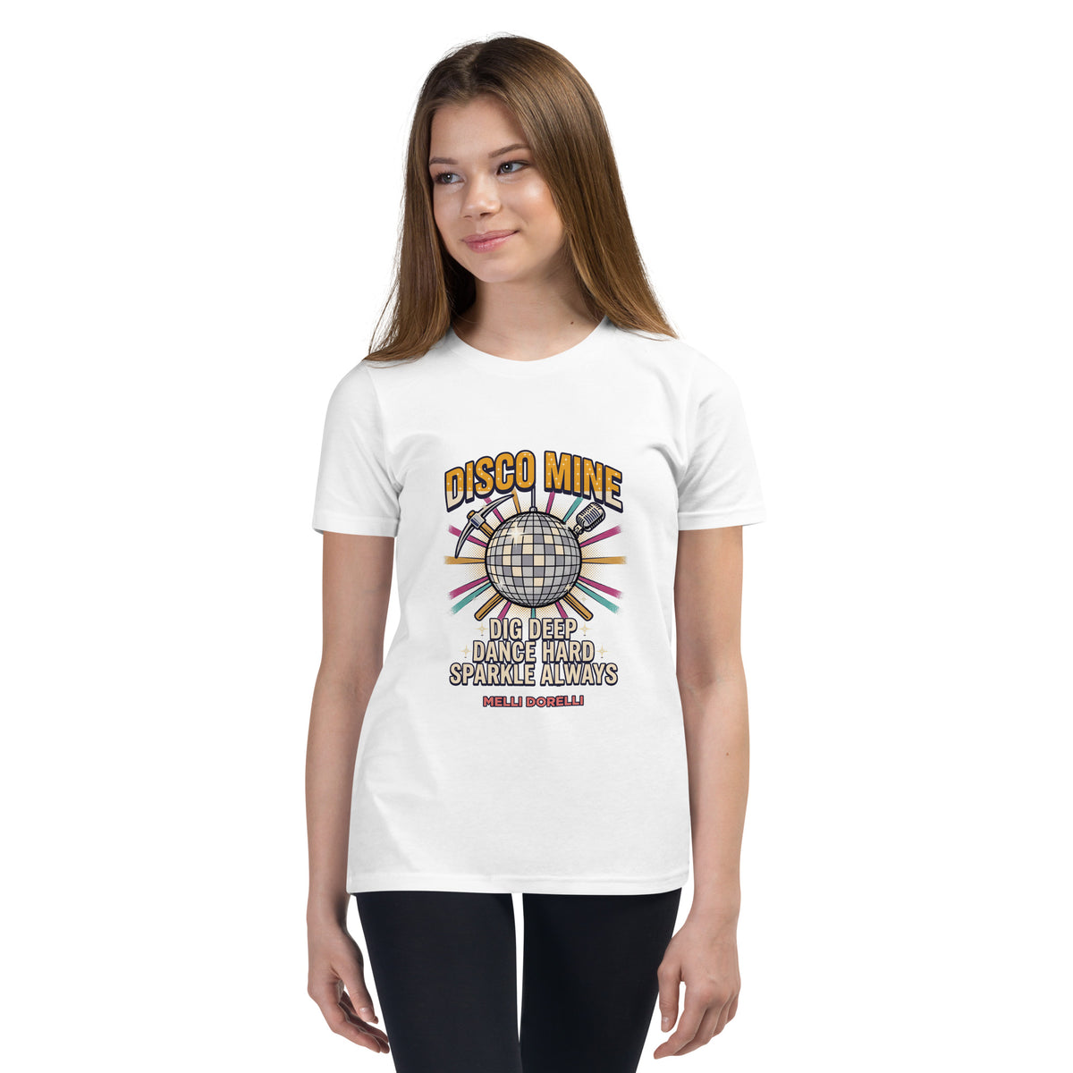 Melli Dorèlli – Disco Mine Kids Tee — White