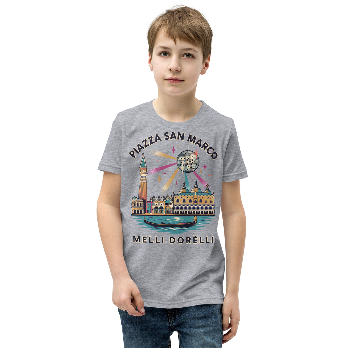 Melli Dorèlli – Piazza San Marco Kids Tee — Athletic Heather