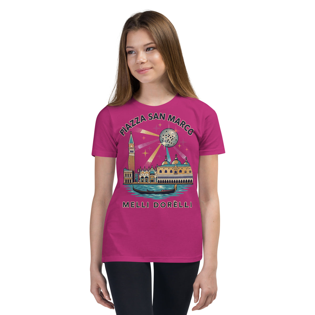 Melli Dorèlli – Piazza San Marco Kids Tee — Berry