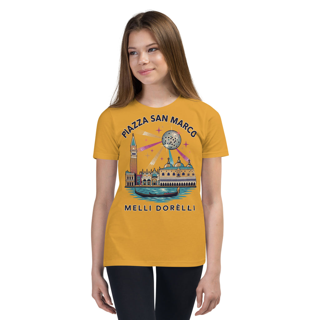 Melli Dorèlli – Piazza San Marco Kids Tee — Mustard