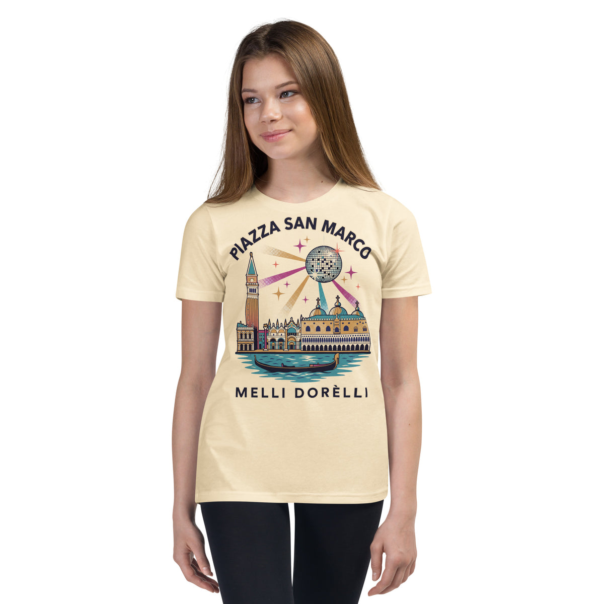 Melli Dorèlli – Piazza San Marco Kids Tee — Natural