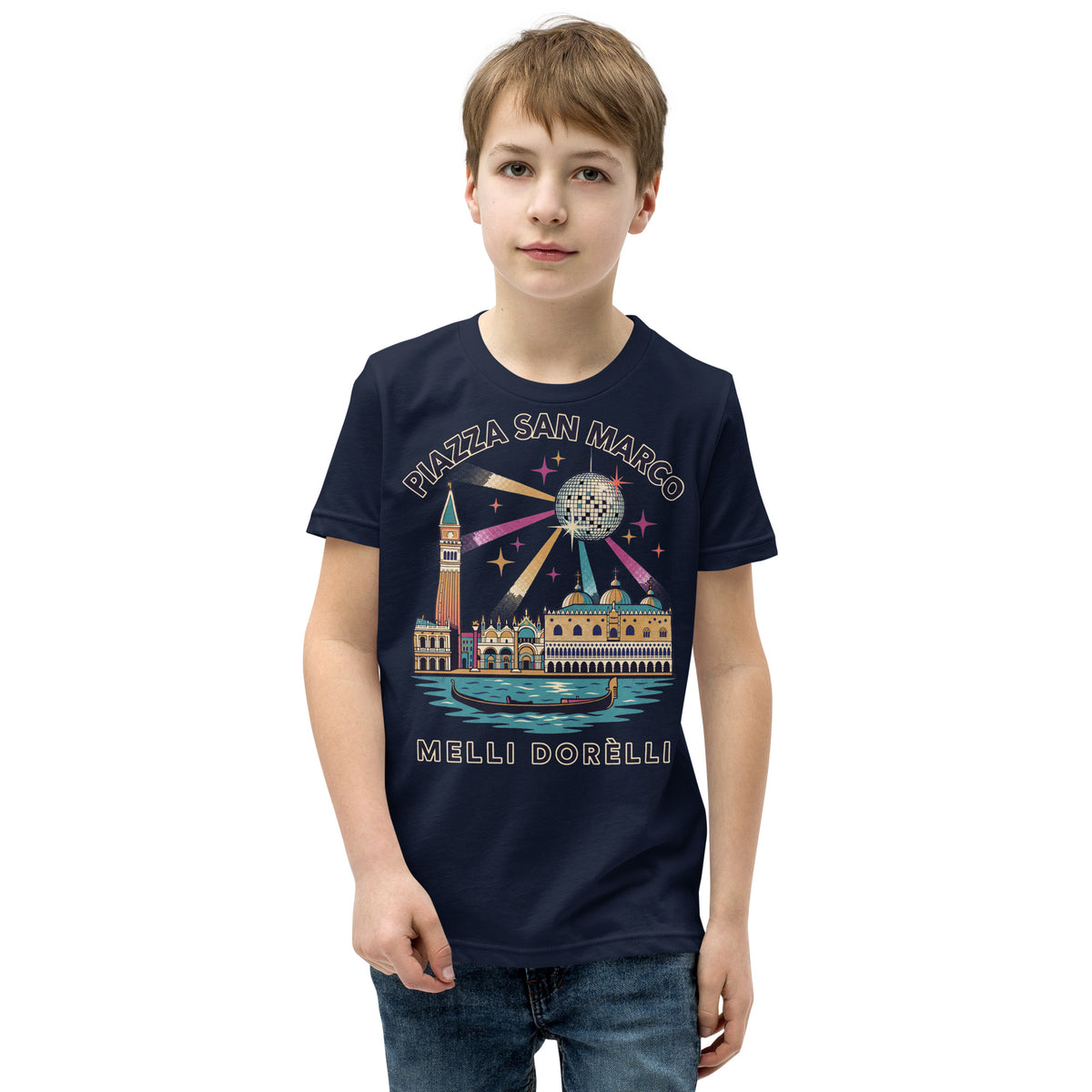 Melli Dorèlli – Piazza San Marco Kids Tee — Navy