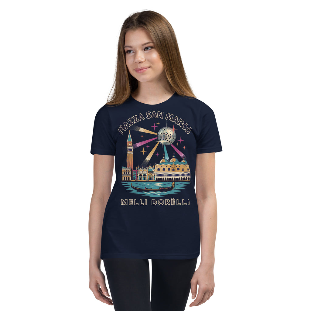 Melli Dorèlli – Piazza San Marco Kids Tee — Navy