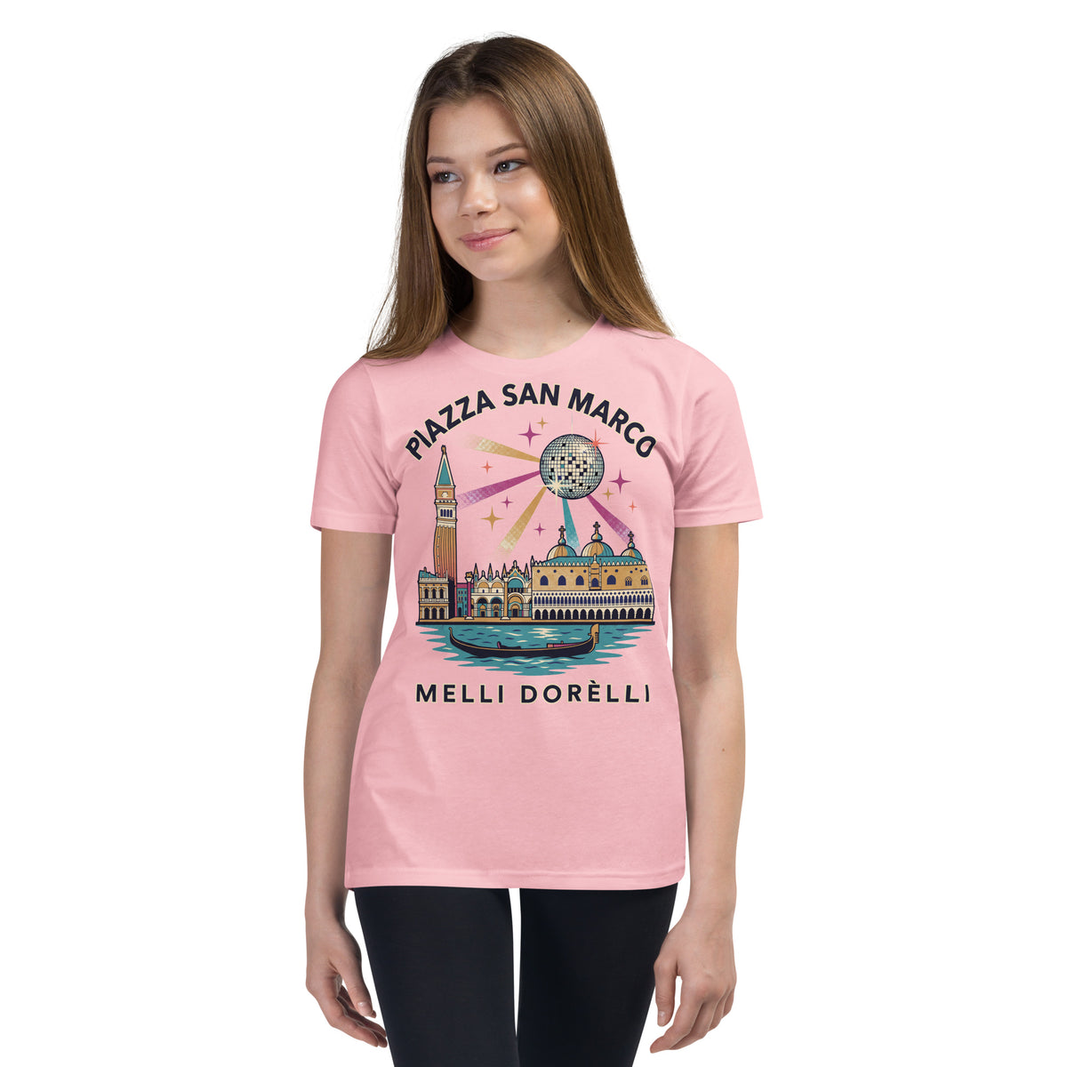 Melli Dorèlli – Piazza San Marco Kids Tee — Pink