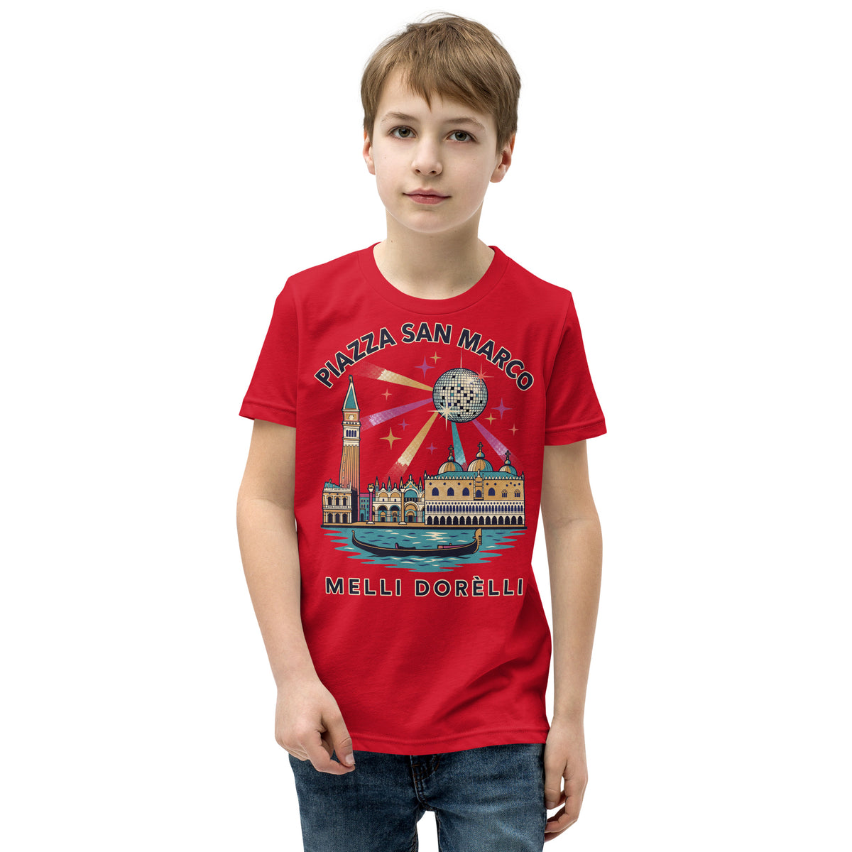 Melli Dorèlli – Piazza San Marco Kids Tee — Red
