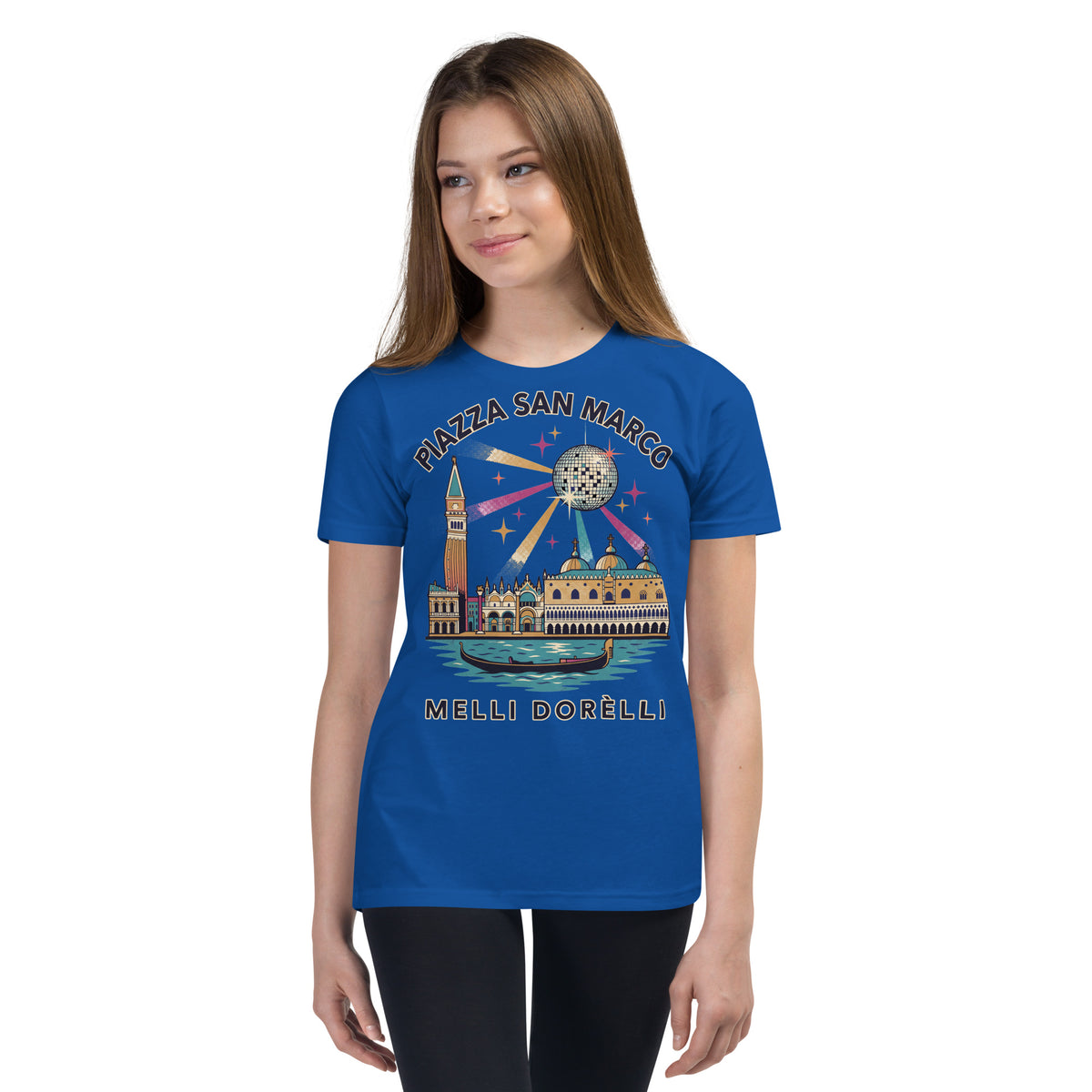 Melli Dorèlli – Piazza San Marco Kids Tee — True Royal