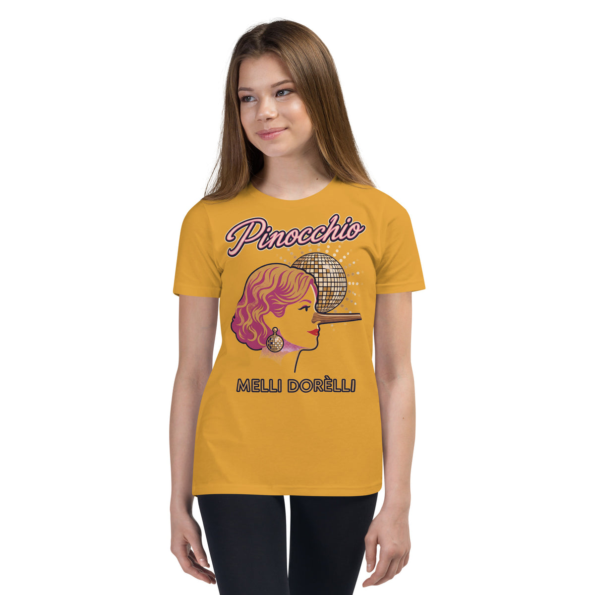 Melli Dorèlli – Pinocchio Kids Tee — Mustard