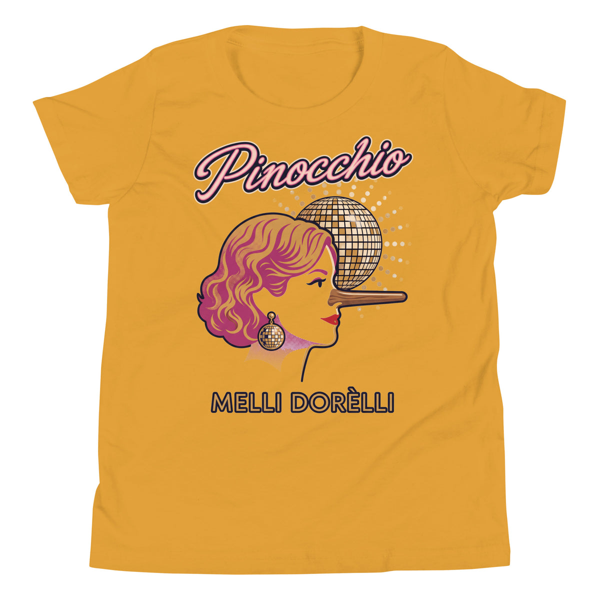 Melli Dorèlli – Pinocchio Kids Tee — Mustard
