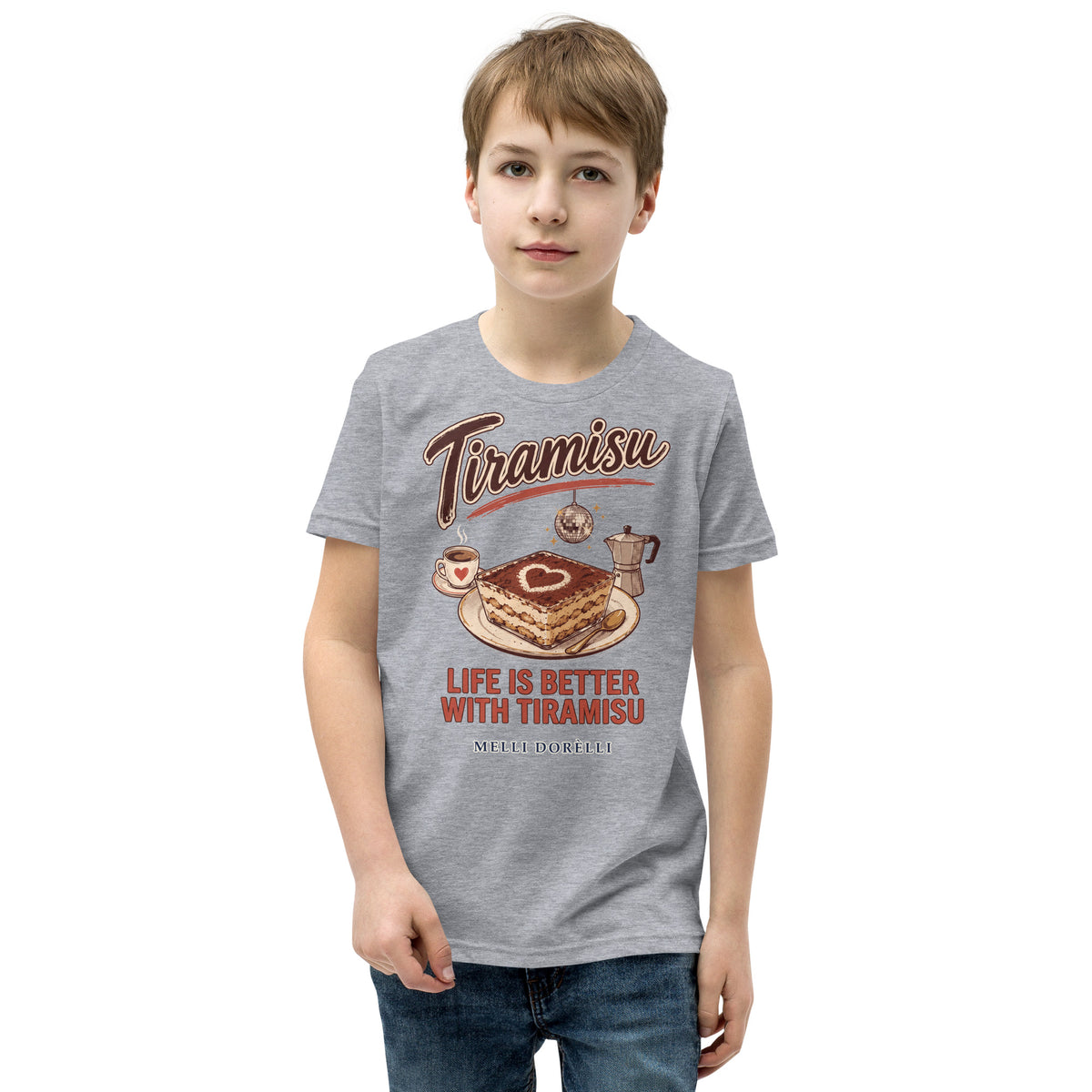 Melli Dorèlli – Tiramisu Kids Tee — Athletic Heather