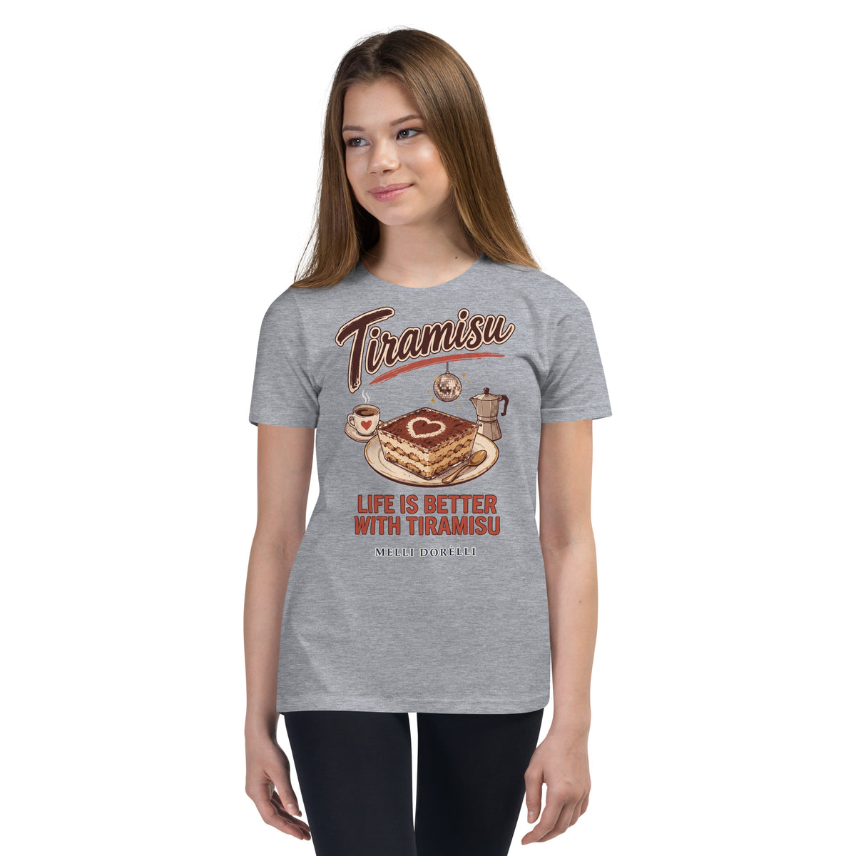 Melli Dorèlli – Tiramisu Kids Tee — Athletic Heather