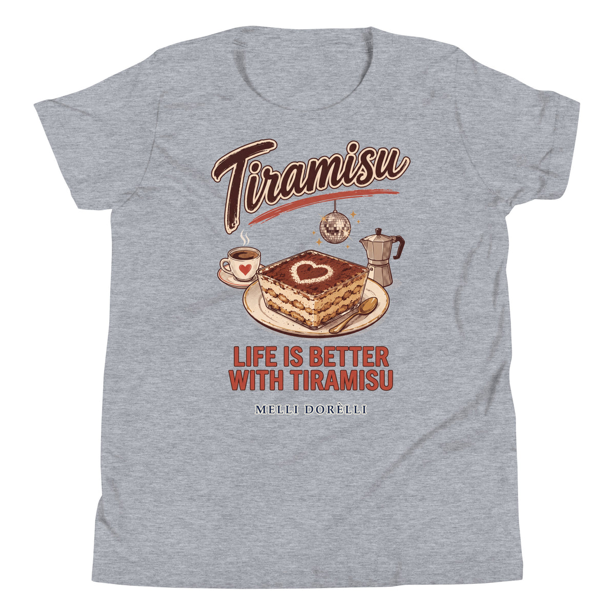 Melli Dorèlli – Tiramisu Kids Tee — Athletic Heather