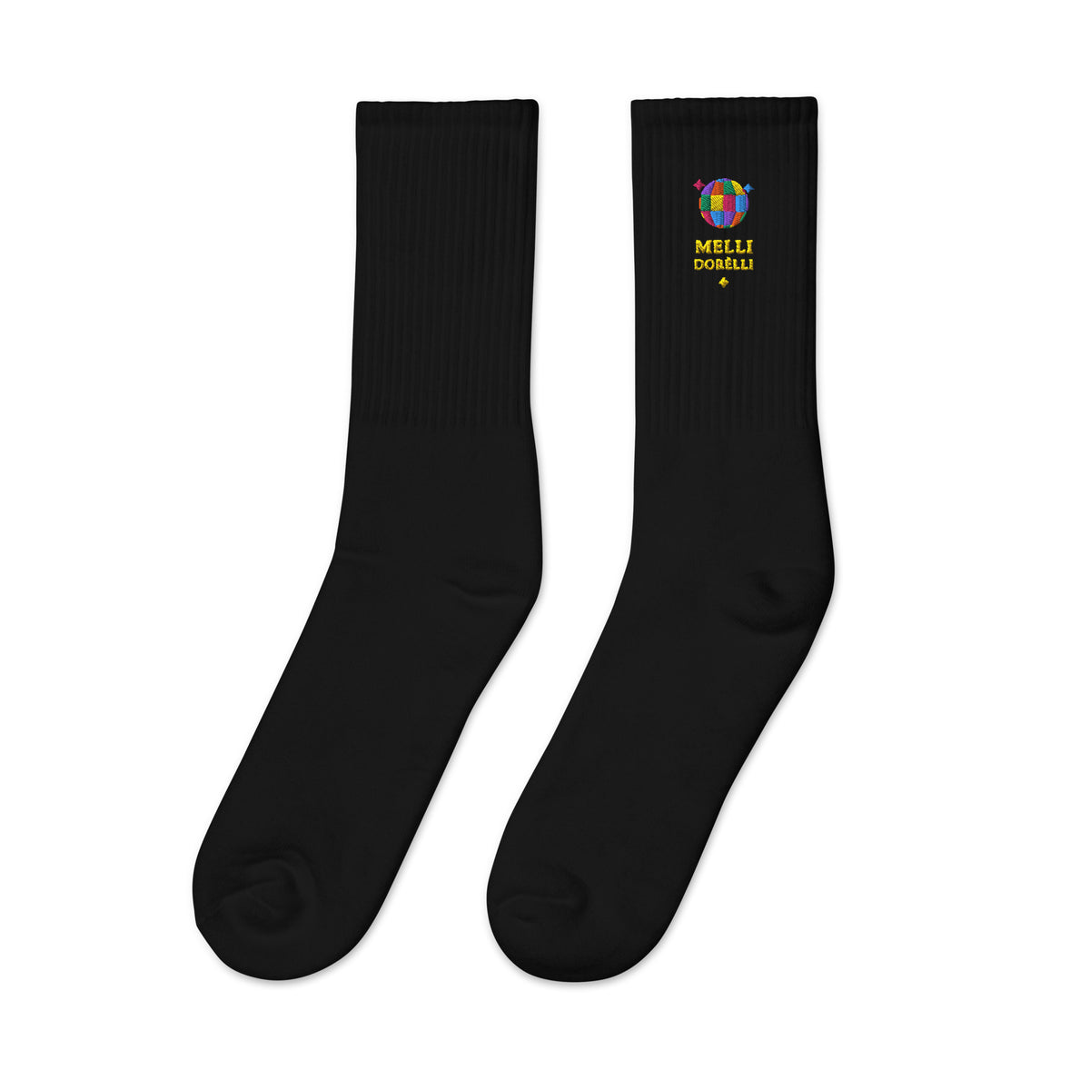 Melli Dorèlli – Embroidered Socks — Black
