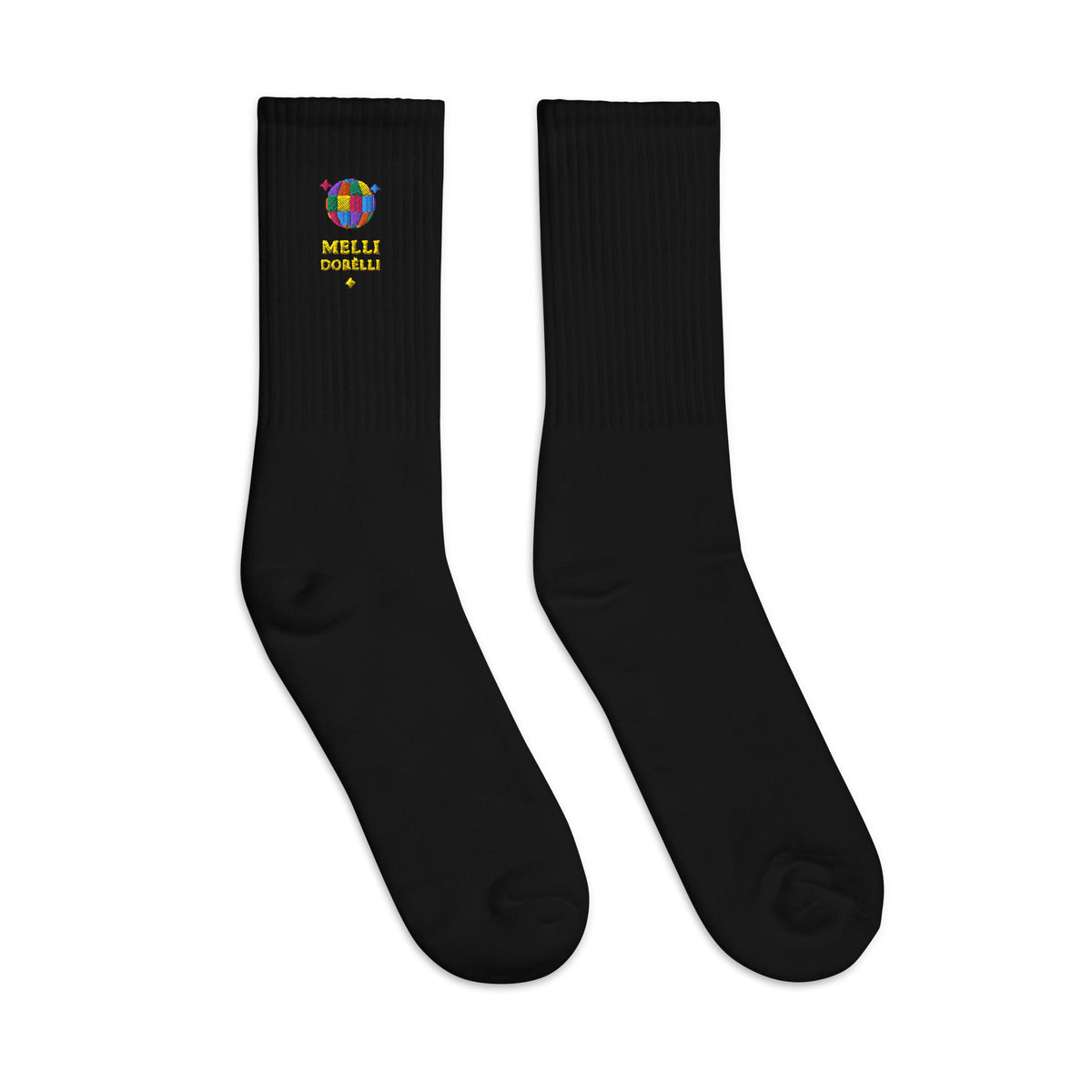 Melli Dorèlli – Embroidered Socks — Black