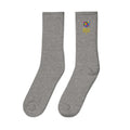 Melli Dorèlli – Embroidered Socks — Heather Grey