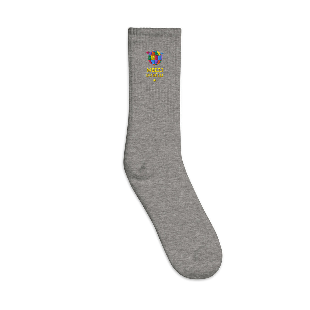 Melli Dorèlli – Embroidered Socks — Heather Grey