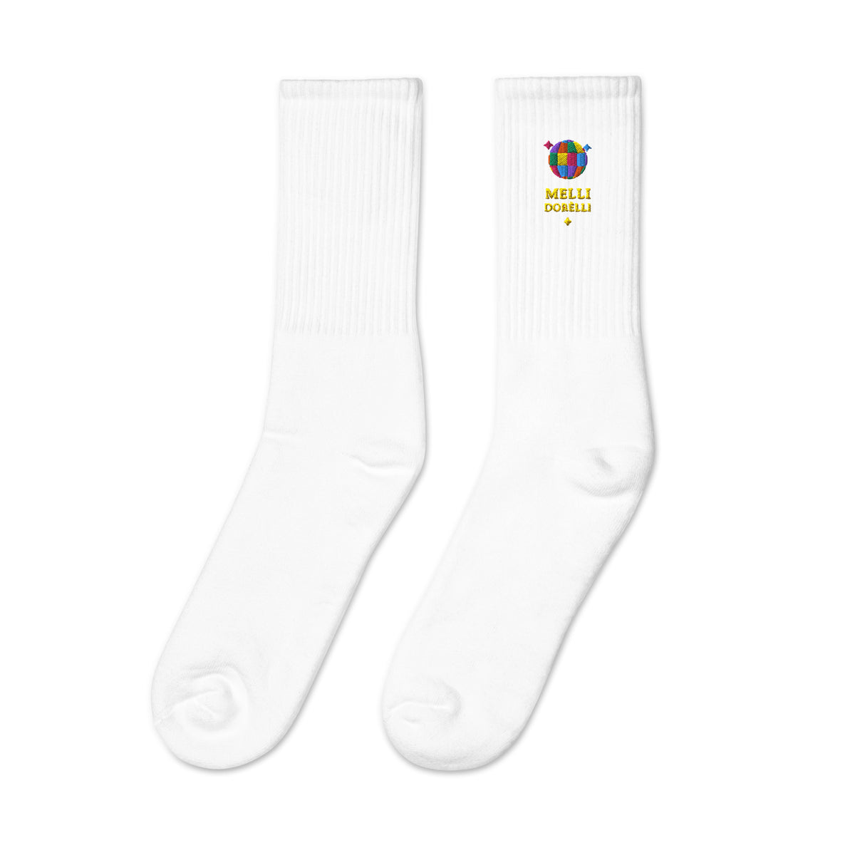 Melli Dorèlli – Embroidered Socks — White