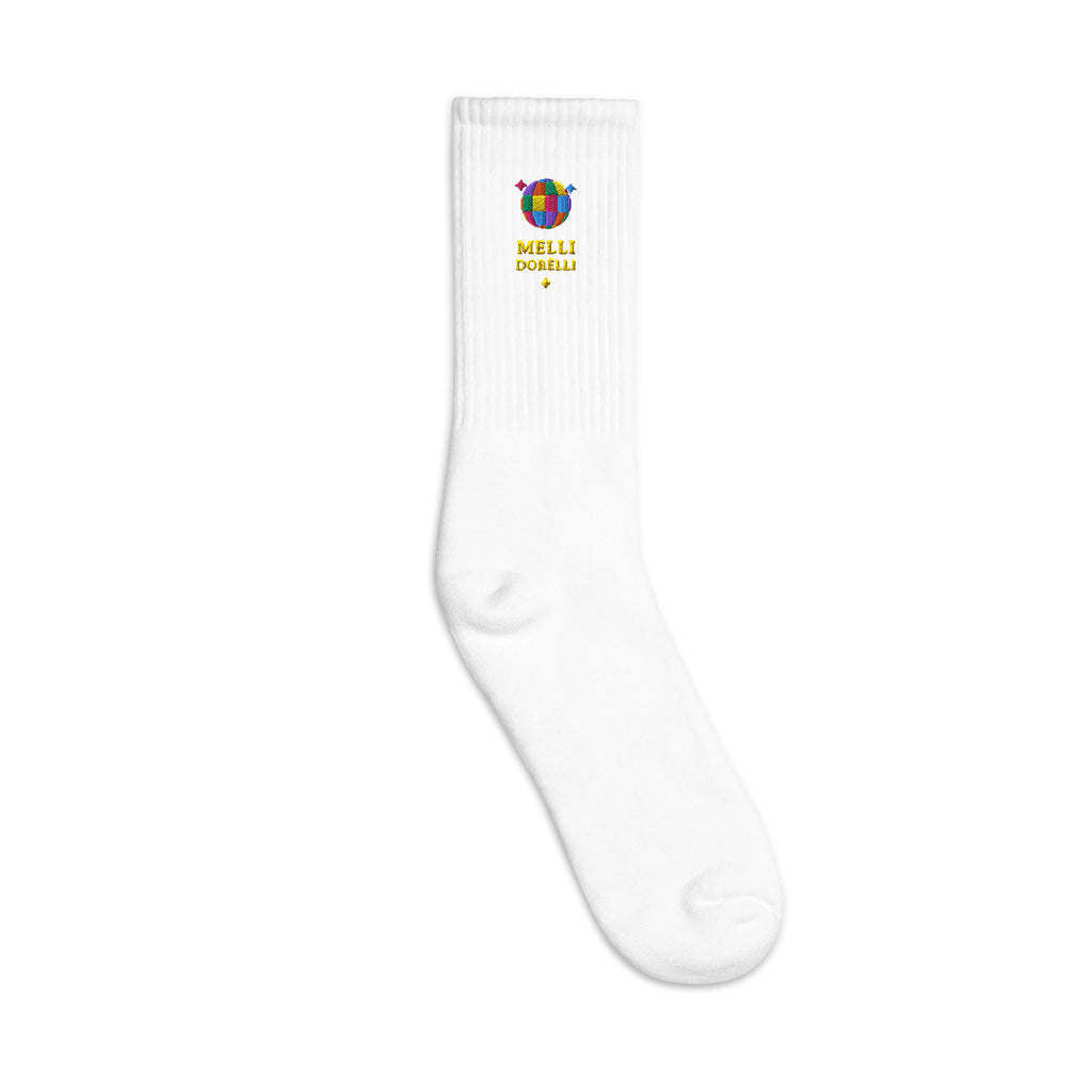 Melli Dorèlli – Embroidered Socks — White