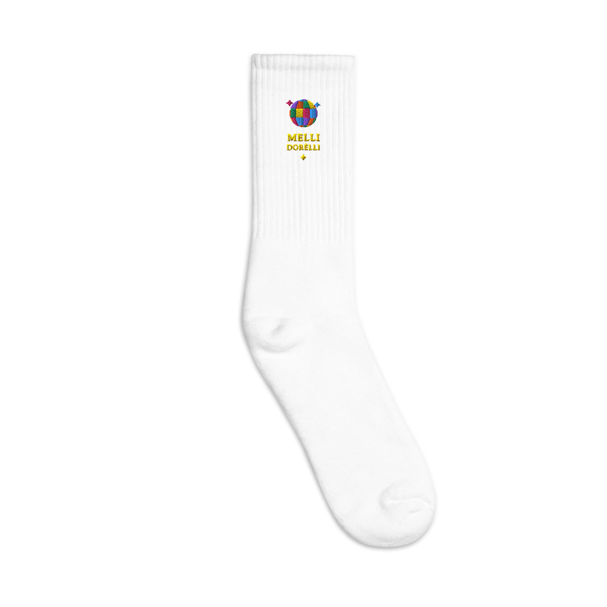Melli Dorèlli – Embroidered Socks — White