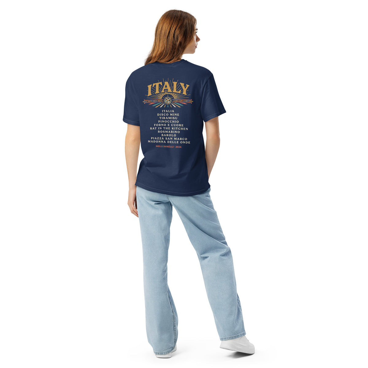 Melli Dorèlli – ITALY Album Tee — True Navy