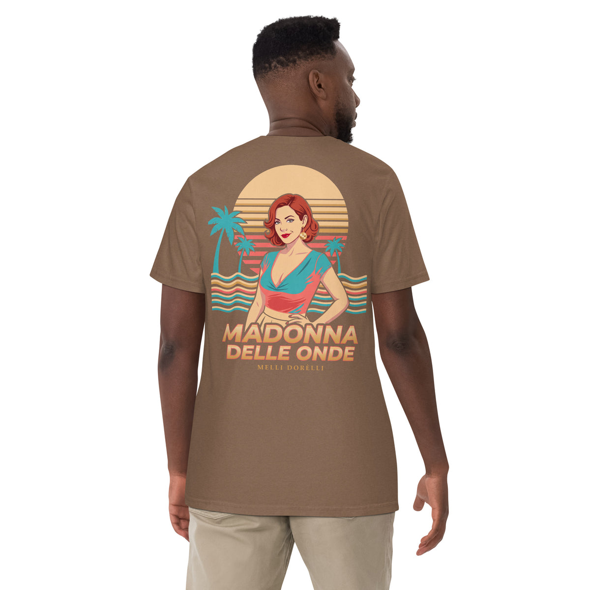 Melli Dorèlli – Madonna delle Onde Tee — Heavyweight — Espresso