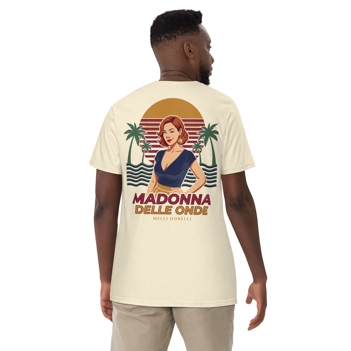 Melli Dorèlli – Madonna delle Onde Tee — Heavyweight — Ivory